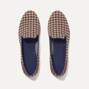 New Rothy Loafers Sapphire Camel Houndstooth size 8